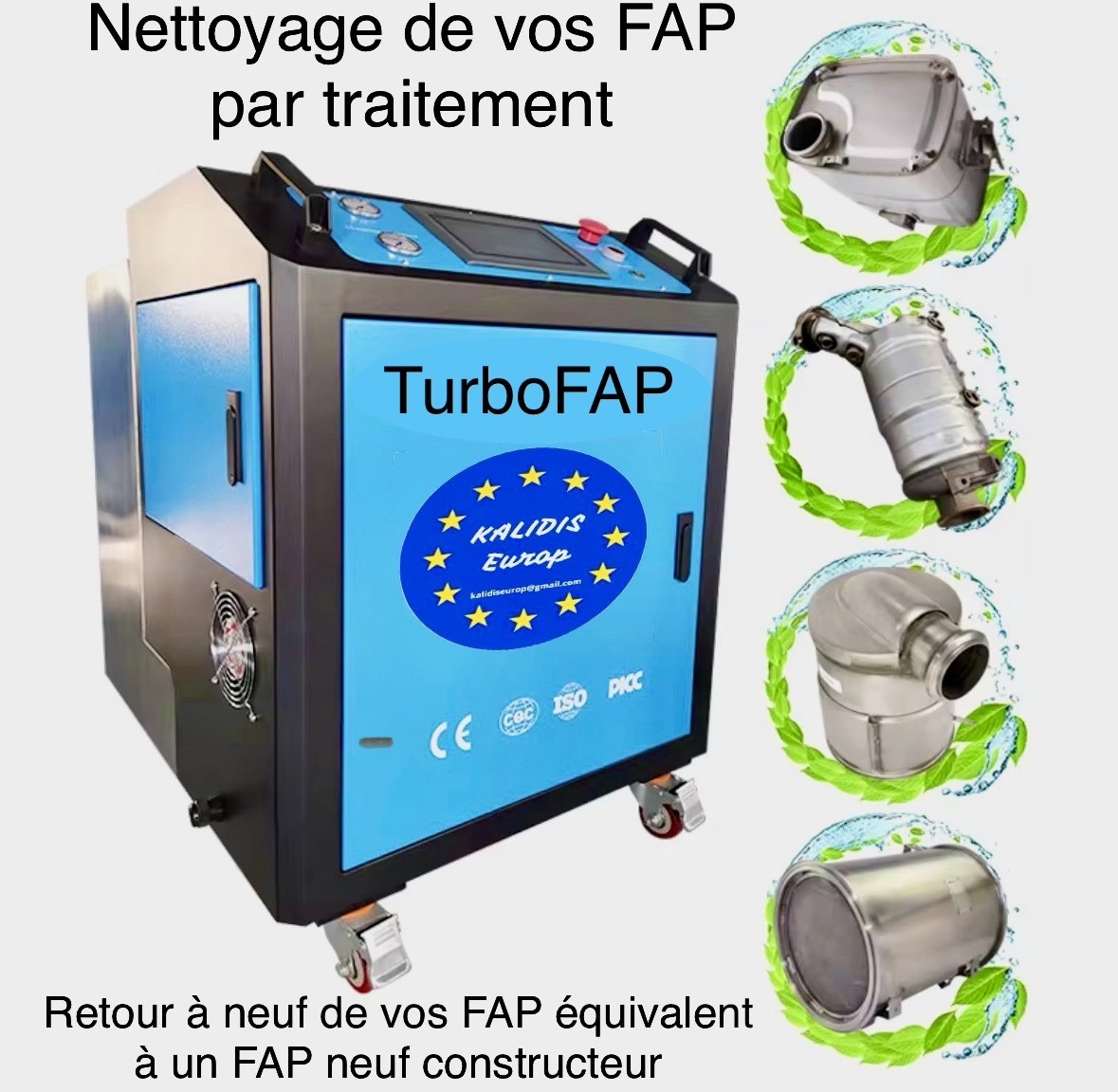 Nettoyage FAP par régénération (400° à 1000°) VL. PL. TP. Agricole